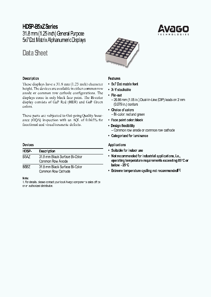 HDSP-B5AZ_2796313.PDF Datasheet