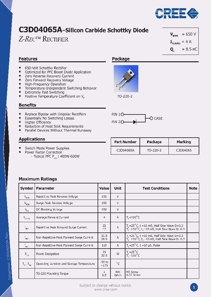 C3D04065A_2796111.PDF Datasheet