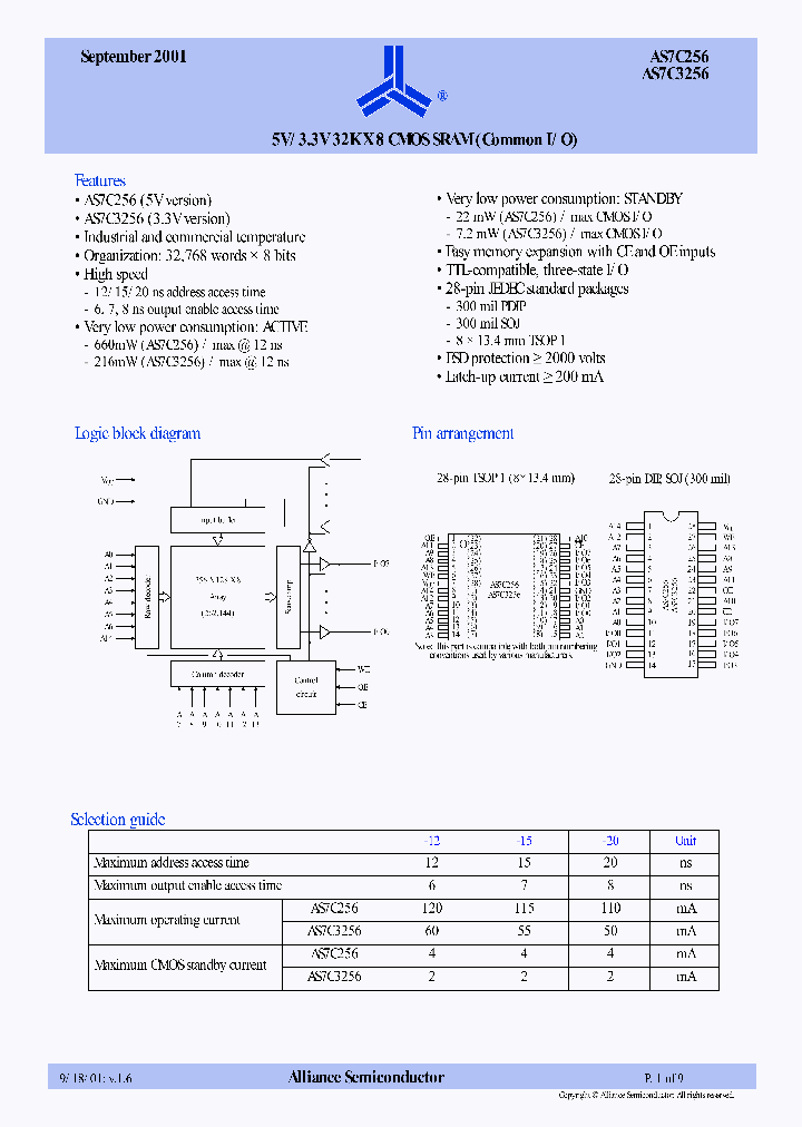 AS7C3256-20PC_2798866.PDF Datasheet