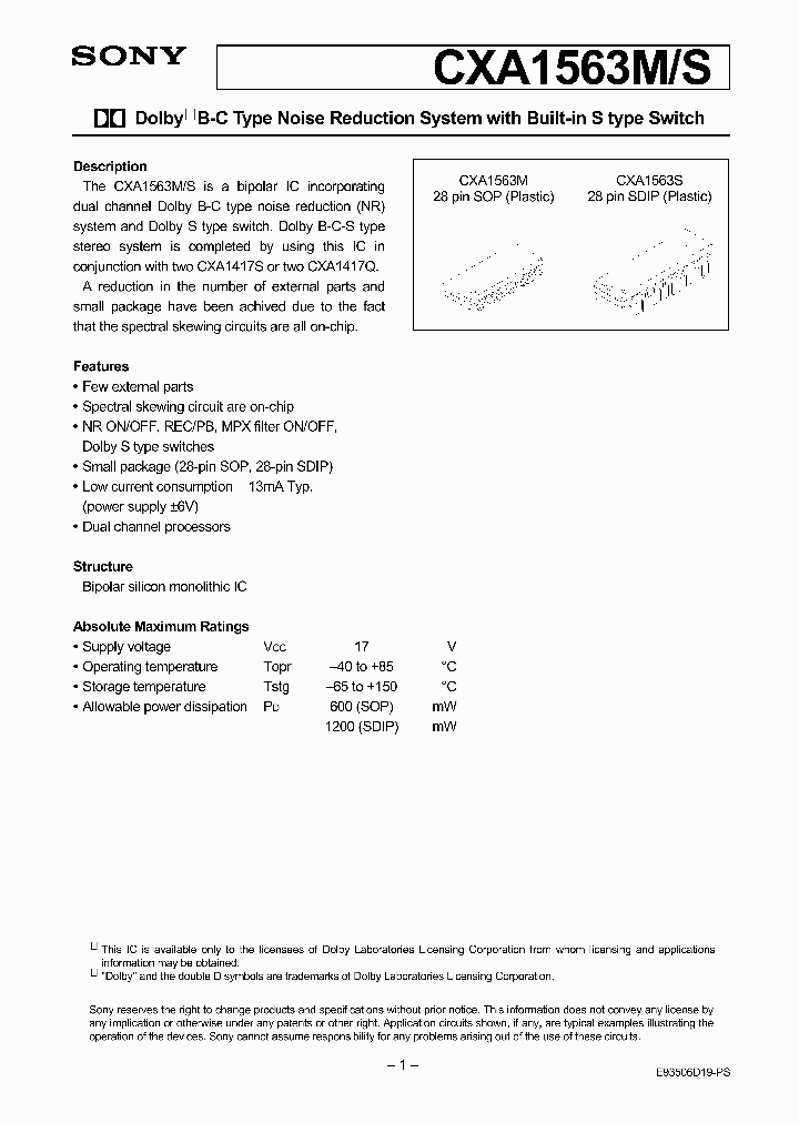 CXA1563MS_2801591.PDF Datasheet