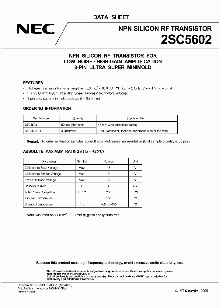 2SC5602-T1_2802885.PDF Datasheet