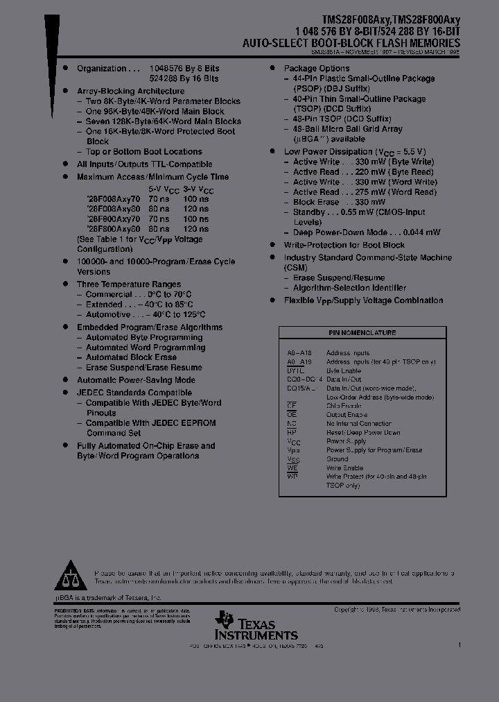 TMS28F800AZB70BDCDQ_2803815.PDF Datasheet