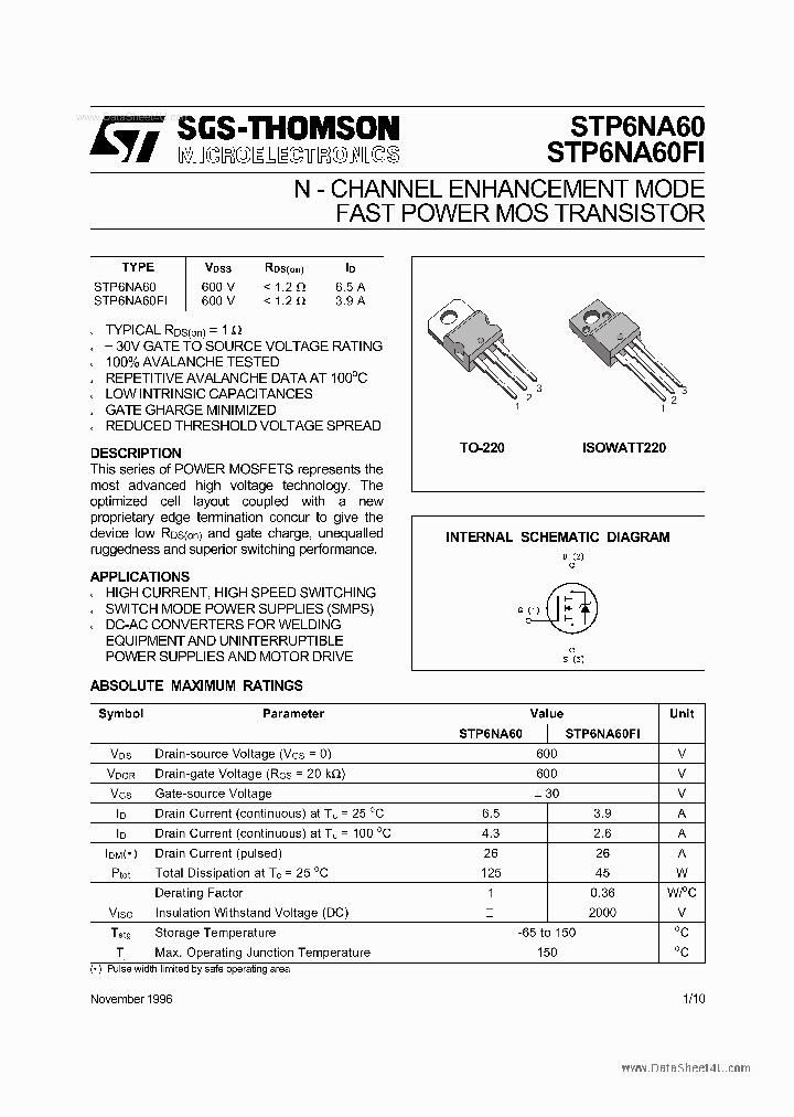 P6NA60_2804605.PDF Datasheet