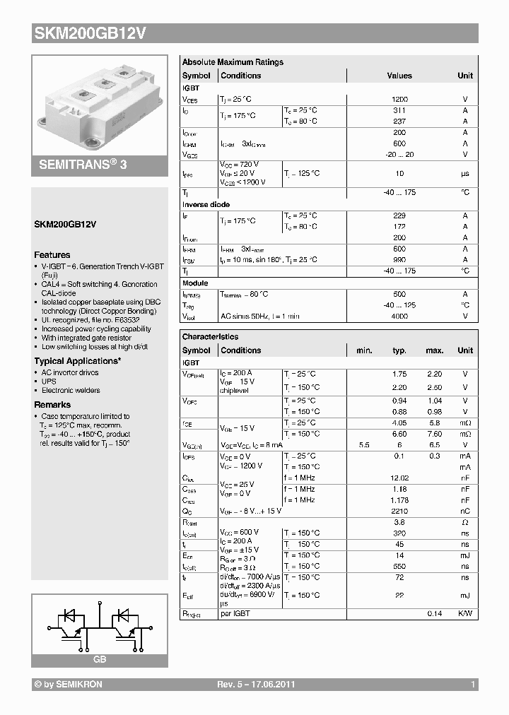 SKM200GB12V_2806227.PDF Datasheet