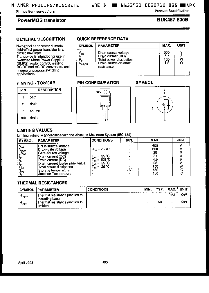 BUK457-600B_2806913.PDF Datasheet