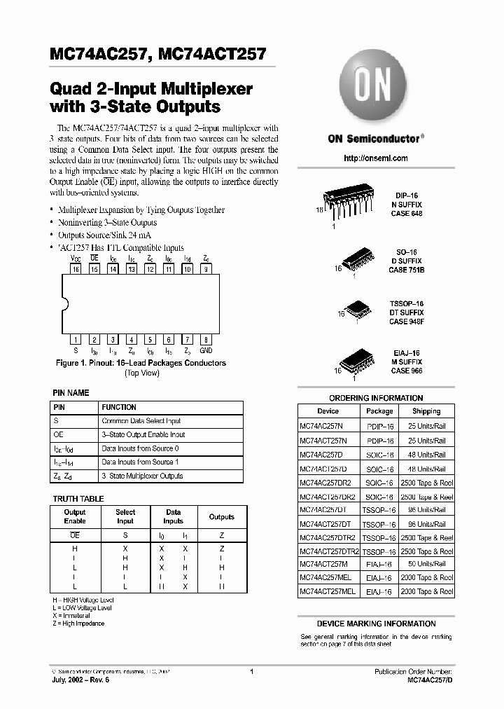 MC74AC257-D_2809188.PDF Datasheet