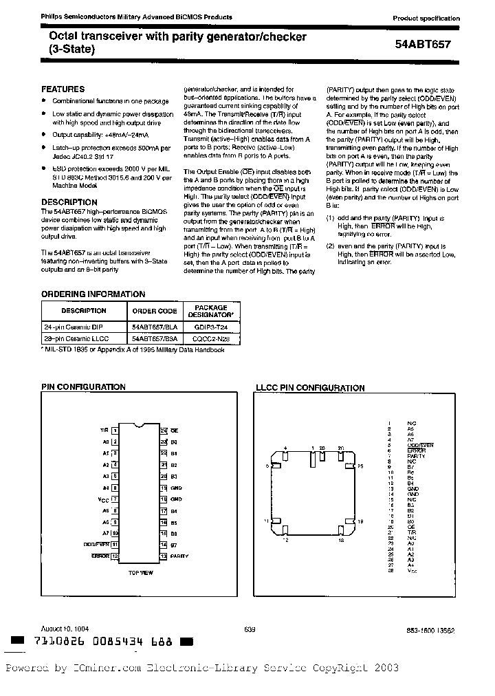 54ABT657BLA_2809414.PDF Datasheet