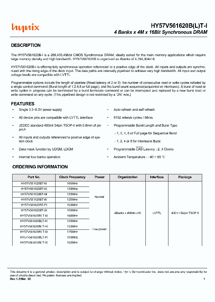HY57V561620BT-I_2812973.PDF Datasheet