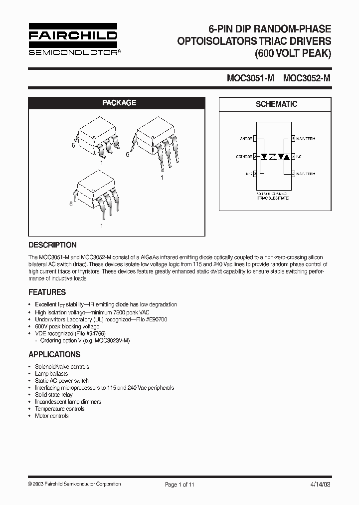MOC3051-M_2814317.PDF Datasheet