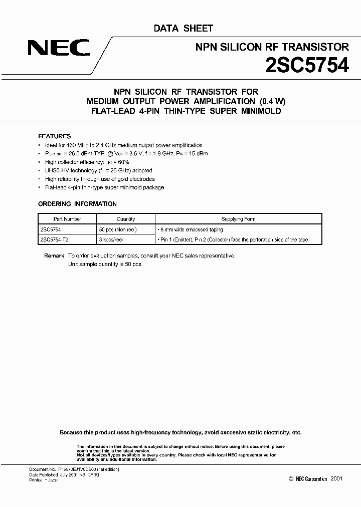 2SC5754-T2_2813059.PDF Datasheet