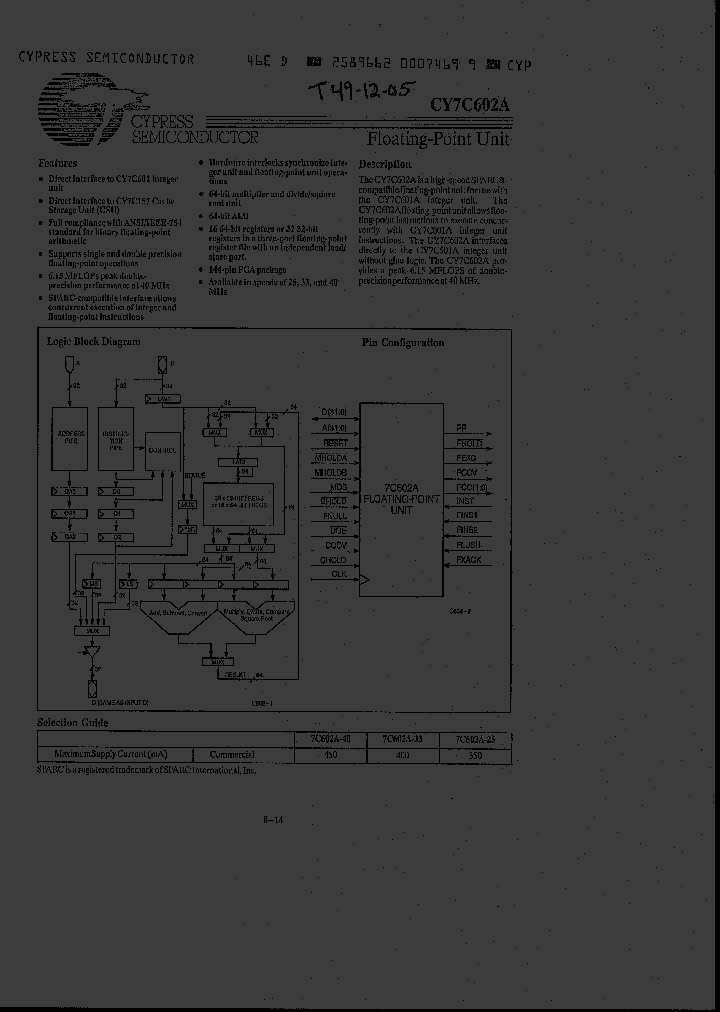 CY7C602A25GC_2814678.PDF Datasheet