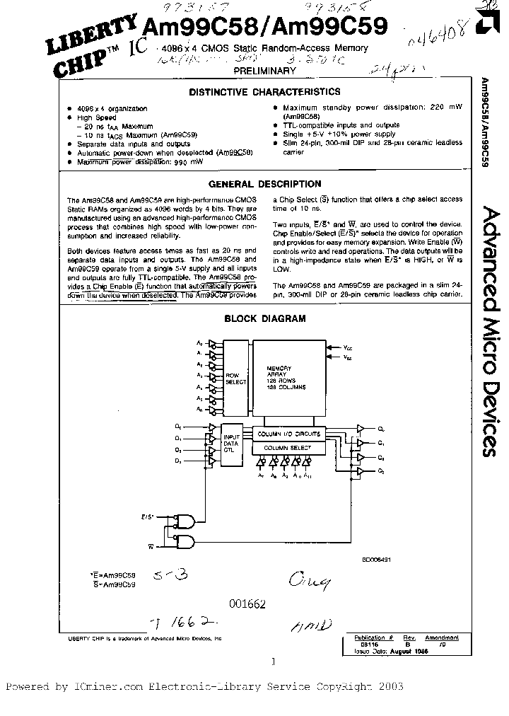 AM99C58-20PC_2815061.PDF Datasheet