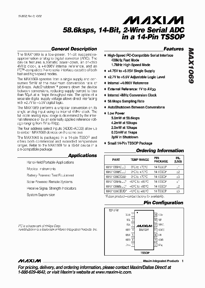 MAX1069ACUD_2818322.PDF Datasheet