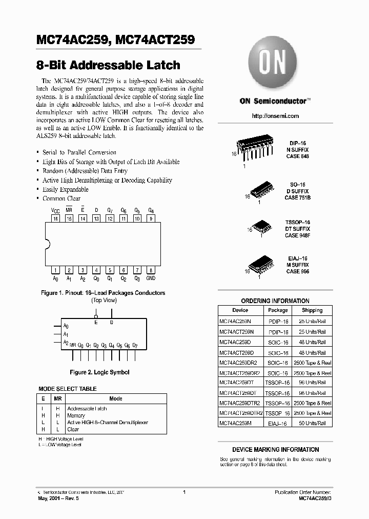 MC74AC259-D_2819762.PDF Datasheet