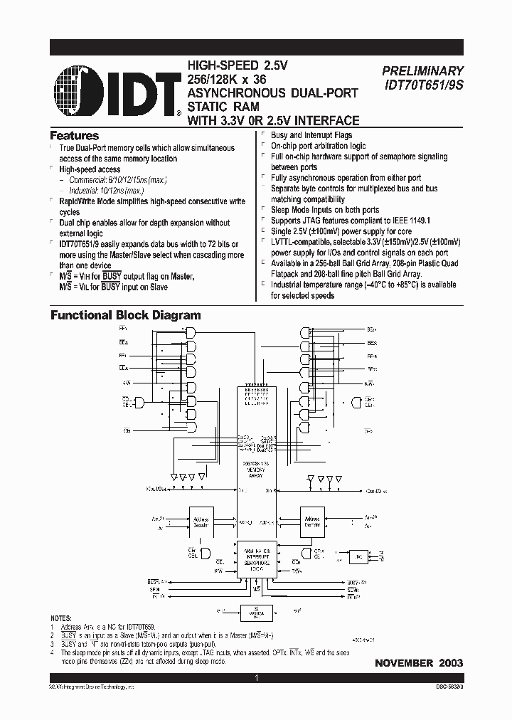IDT70T659S8BF_2820166.PDF Datasheet