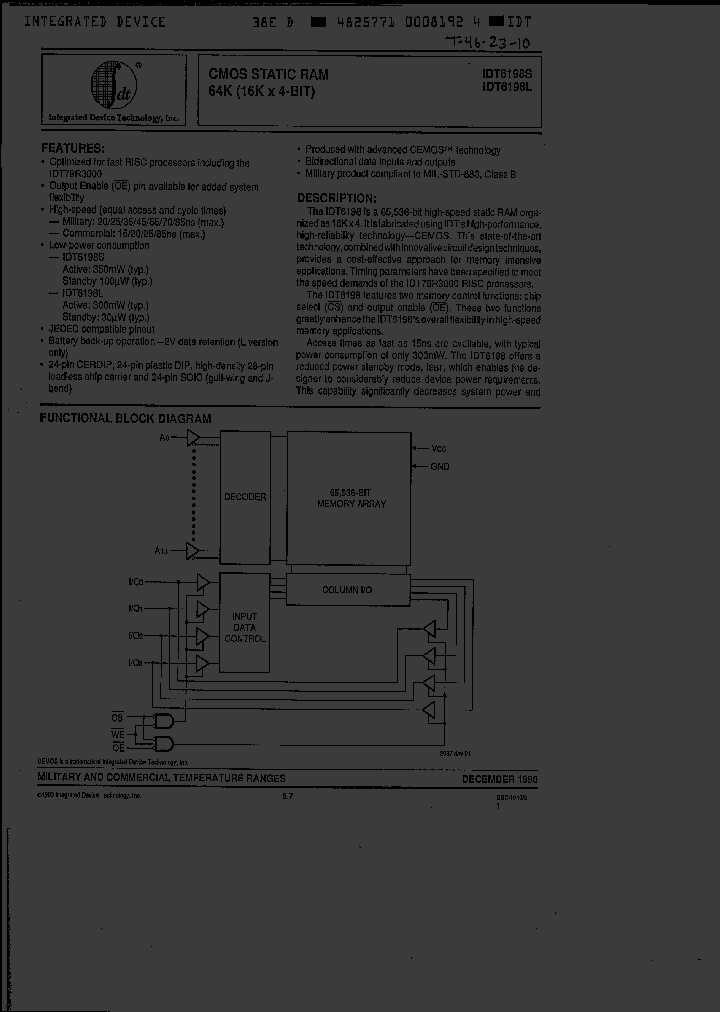 IDT6198L20SO_2820981.PDF Datasheet