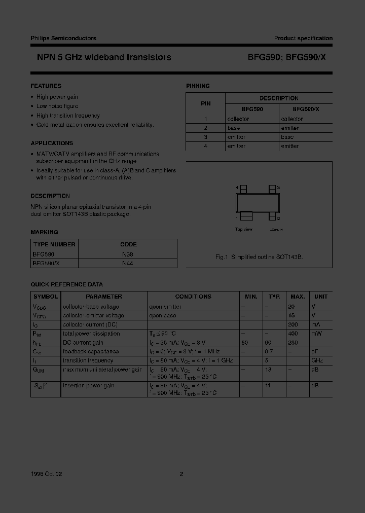 BFG590XTR_2822210.PDF Datasheet