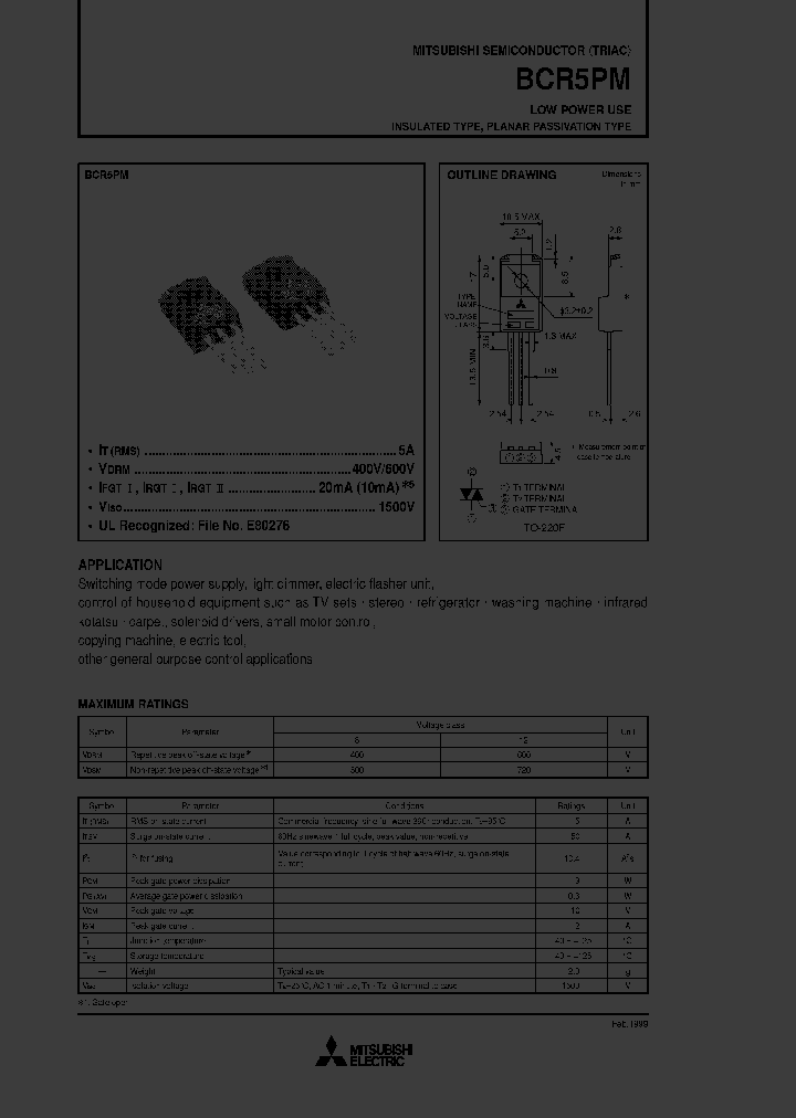 BCR5PM12R_2823480.PDF Datasheet