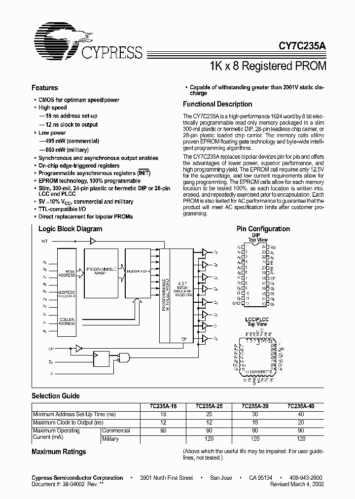CY7C235A-18DC_2827650.PDF Datasheet