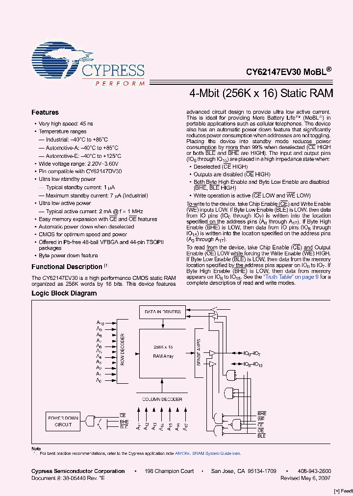 CY62147EV30LL-45BVXA_2830966.PDF Datasheet
