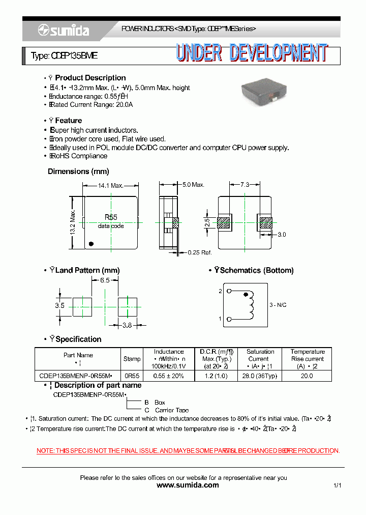 CDEP135BMENP-0R55M_2832846.PDF Datasheet