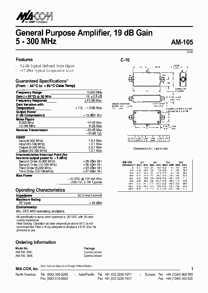 AM-105BNC_2833960.PDF Datasheet