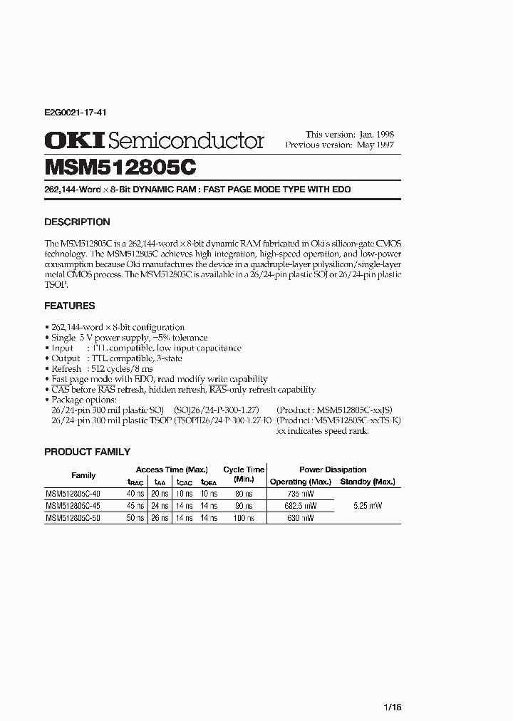 MSM512805C-XXJS_2834915.PDF Datasheet