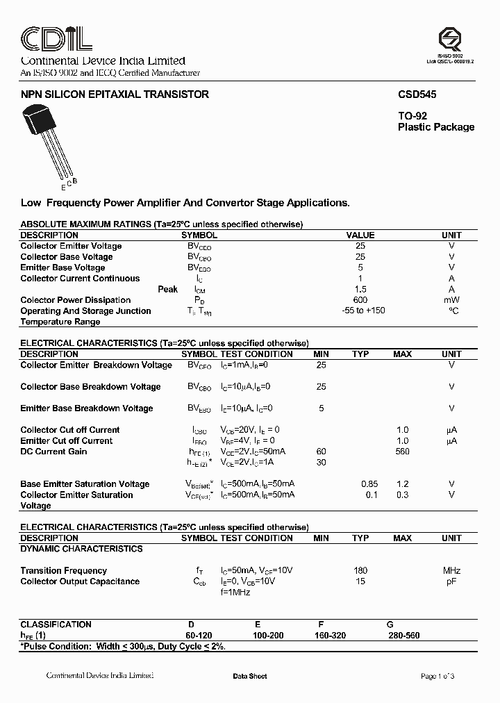 CSD545D_2836699.PDF Datasheet