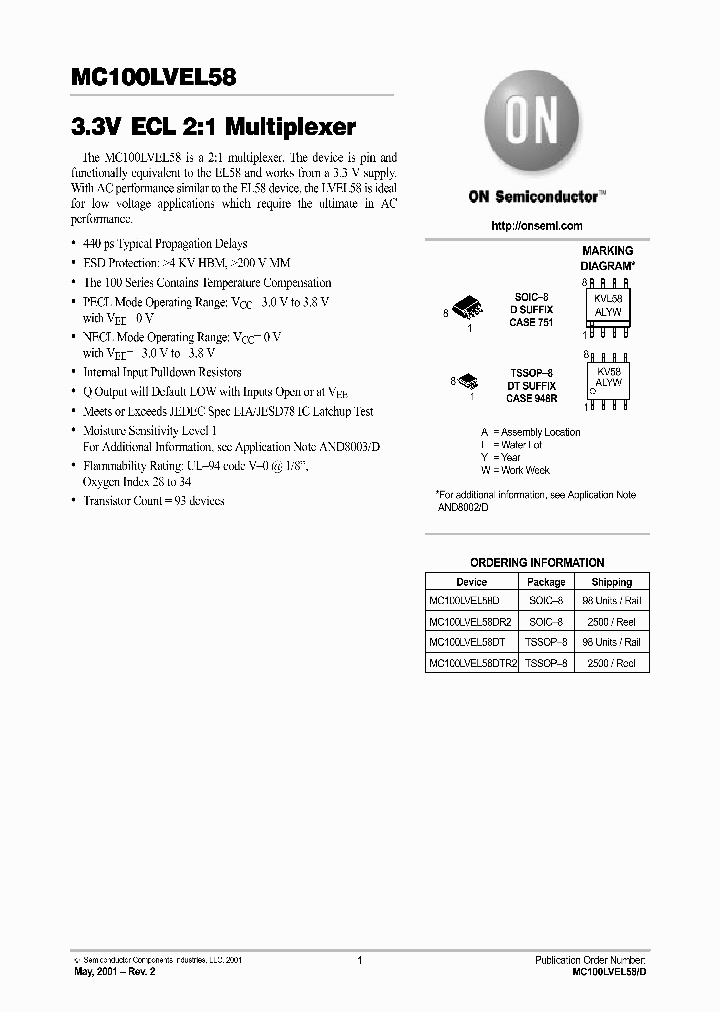 MC100LVEL58-D_2837728.PDF Datasheet