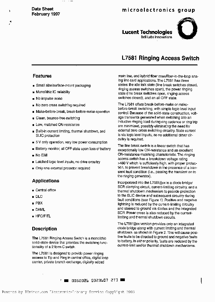 LUCL7581BAE_2837179.PDF Datasheet