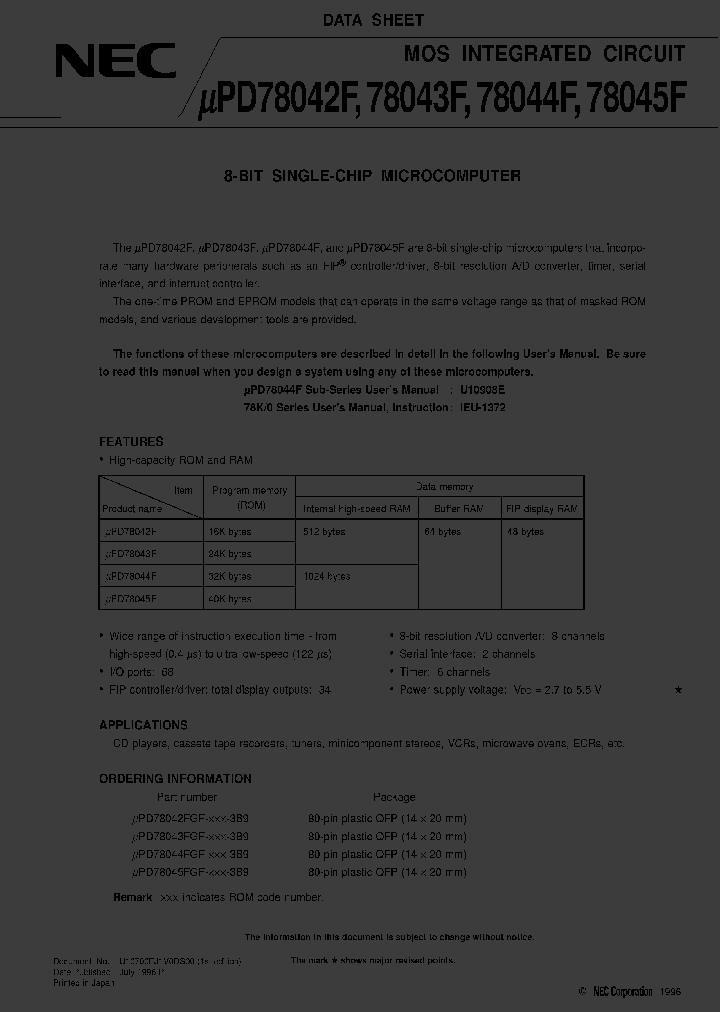 UPD78045FGF-XXX3B9_2842971.PDF Datasheet