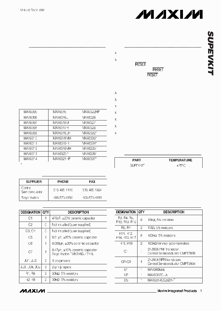 MAX63XXSUPEVKIT_2843713.PDF Datasheet