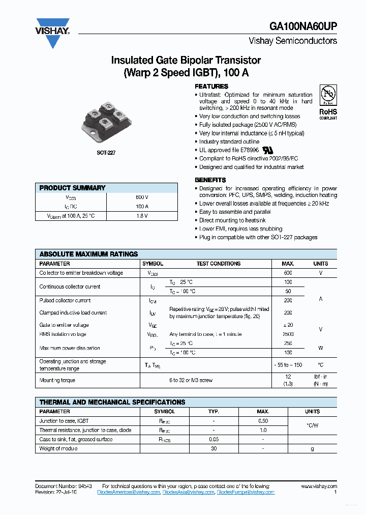 GA100NA60UP_2844894.PDF Datasheet