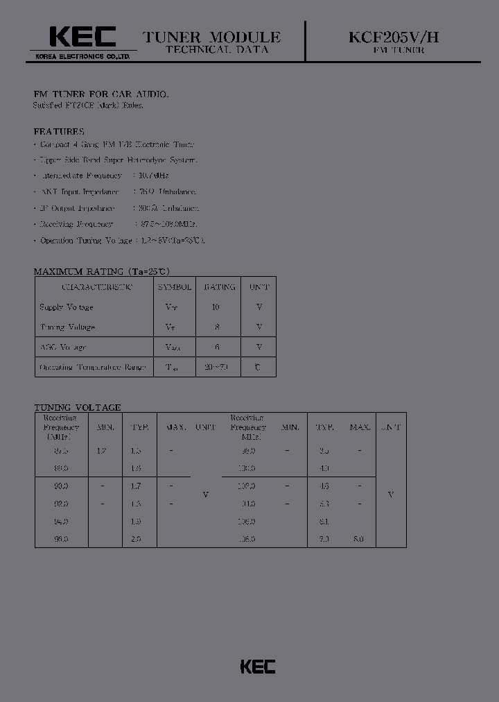 KCF205H_2845507.PDF Datasheet