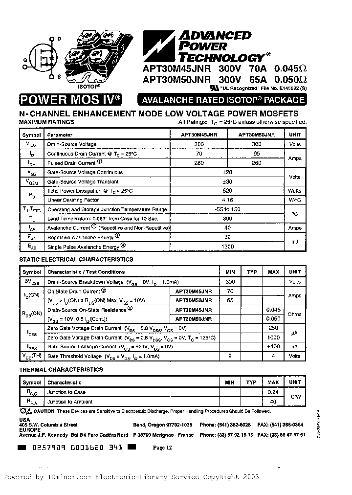 APT30M45JNR_2850161.PDF Datasheet