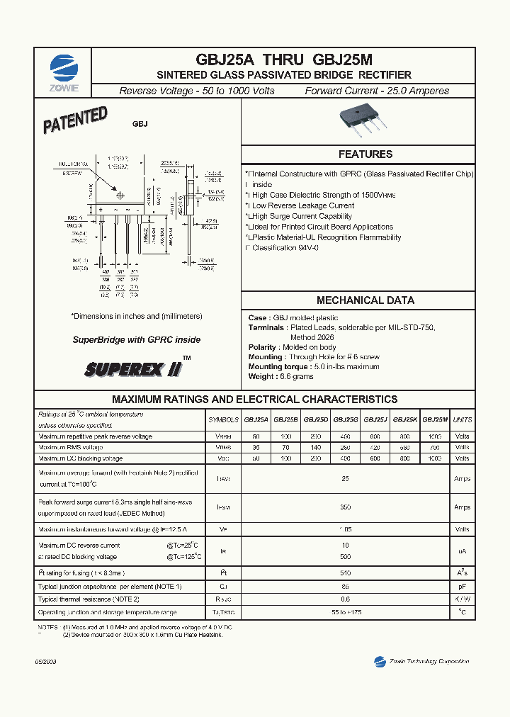 GBJ25G_2848202.PDF Datasheet