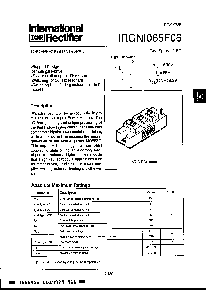 IRGNI065F06_2850718.PDF Datasheet
