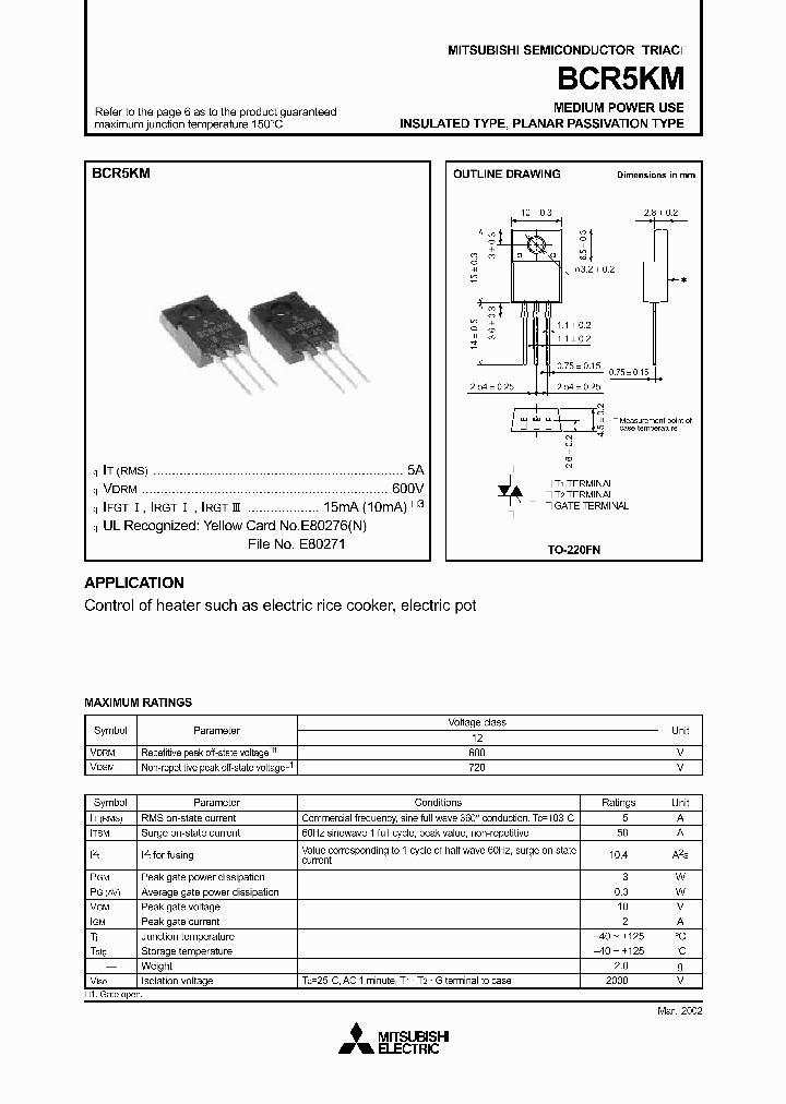 BCR5KM-12_2850535.PDF Datasheet