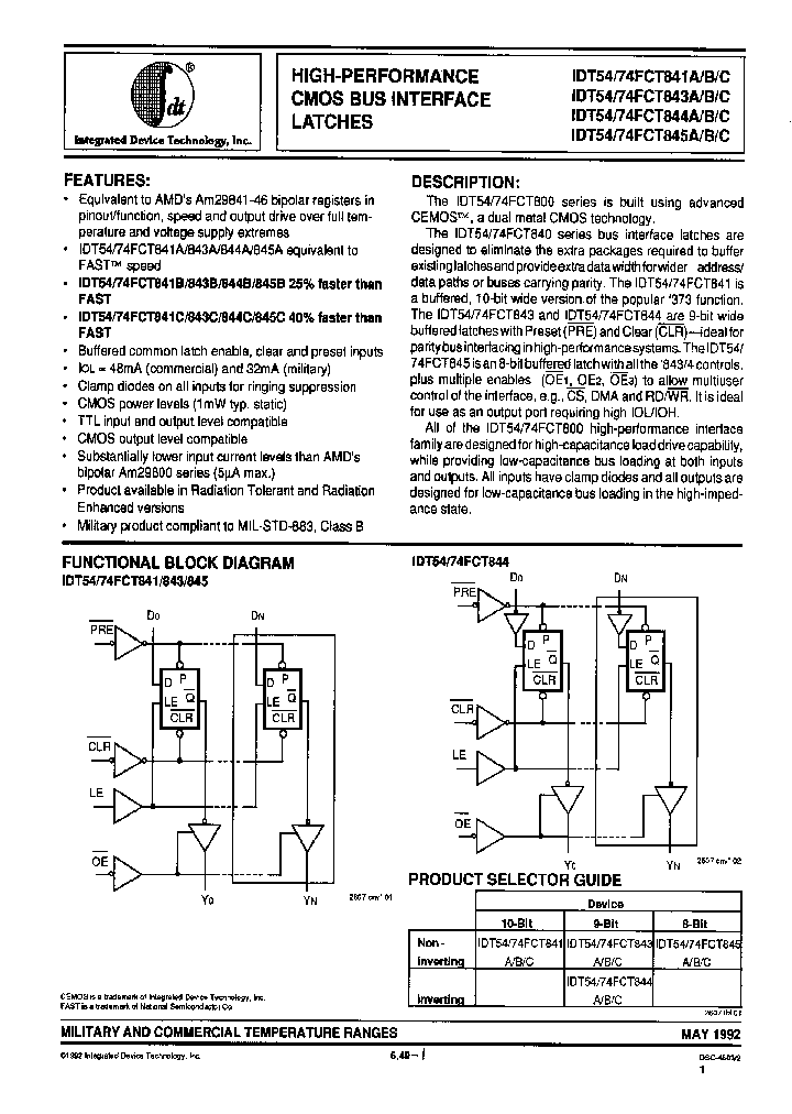 IDT74FCT845CSO_2854253.PDF Datasheet