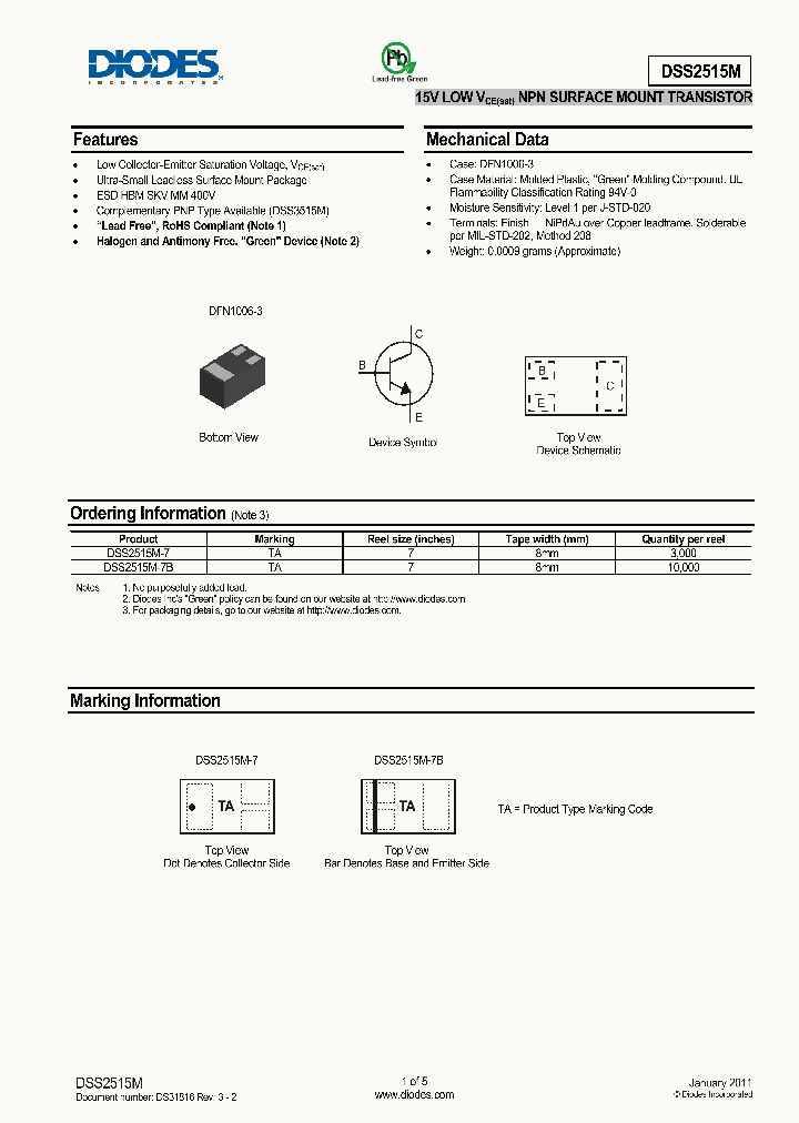 DSS2515M-7B_2855568.PDF Datasheet