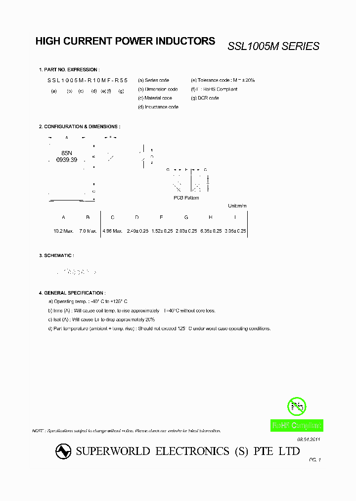 SSL1005M-85NMF-R39_2855570.PDF Datasheet