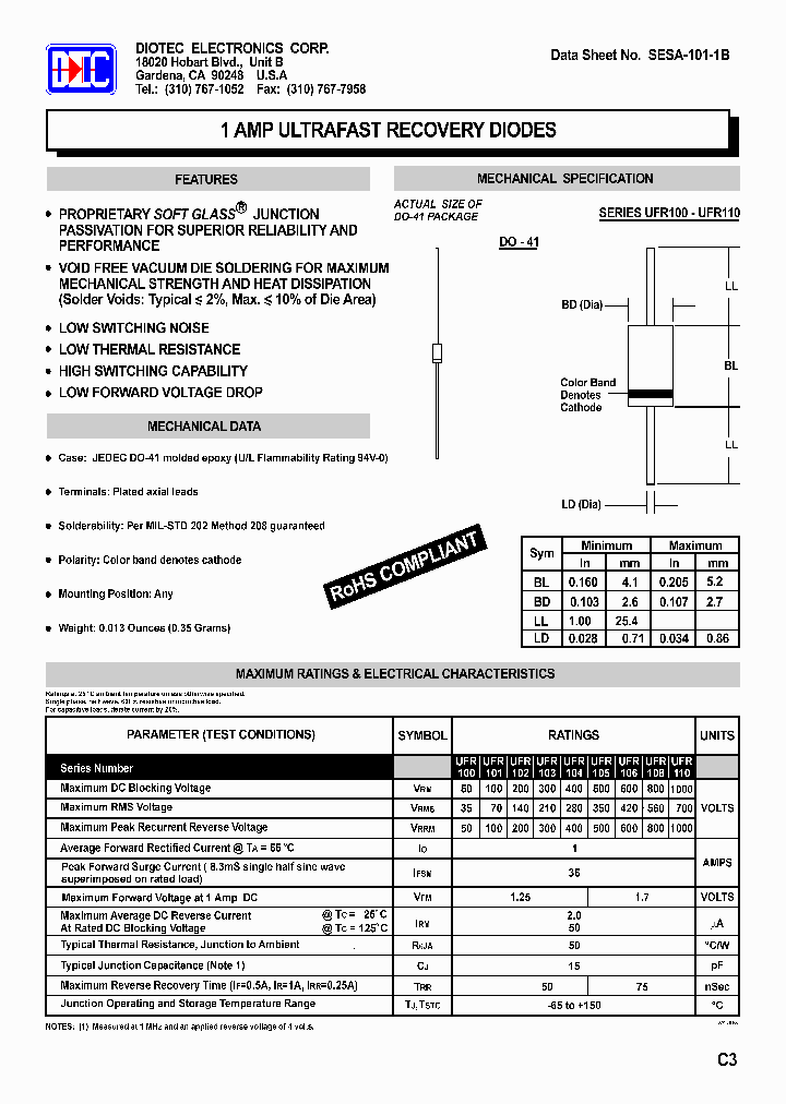 UFR110_2854997.PDF Datasheet
