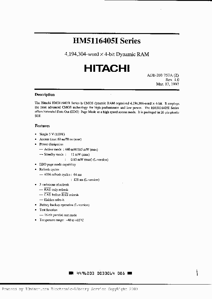 HM5116405LSI-7_2858625.PDF Datasheet