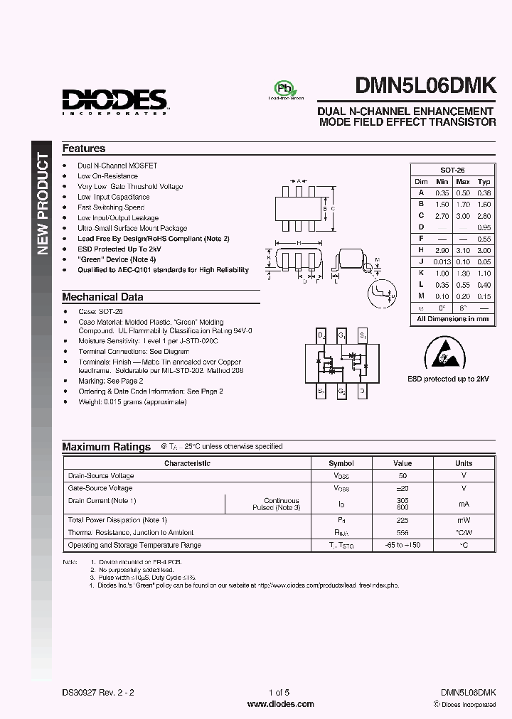 DMN5L06DMK_2860498.PDF Datasheet