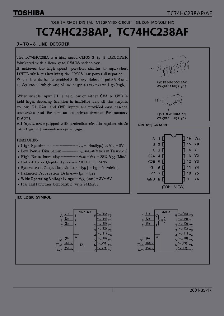 TC74HC238AP_2863846.PDF Datasheet