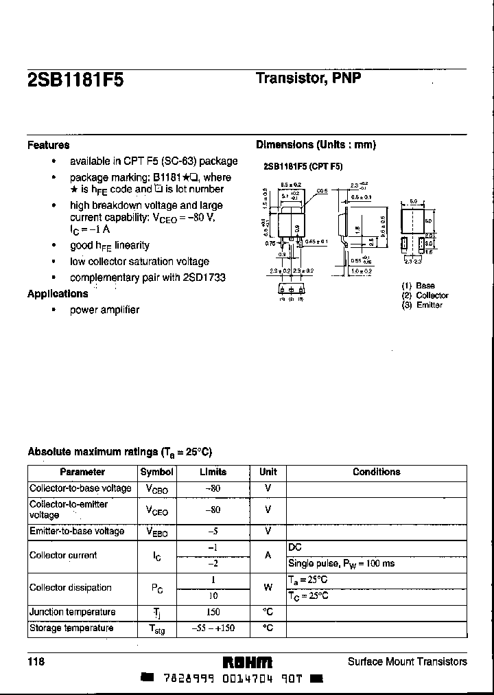 2SB1181F5P_2863698.PDF Datasheet