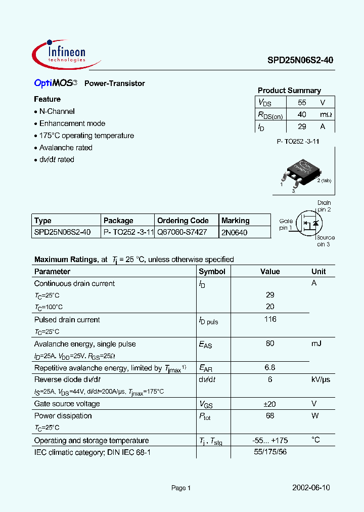 BSPD25N06S2-40_2861757.PDF Datasheet