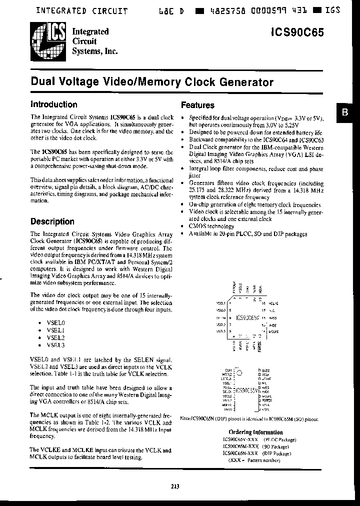 ICS90C65N-XXX_2862834.PDF Datasheet