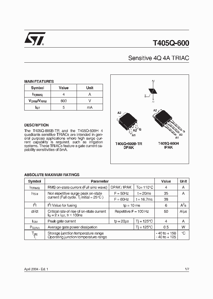 T405Q-600_2863915.PDF Datasheet