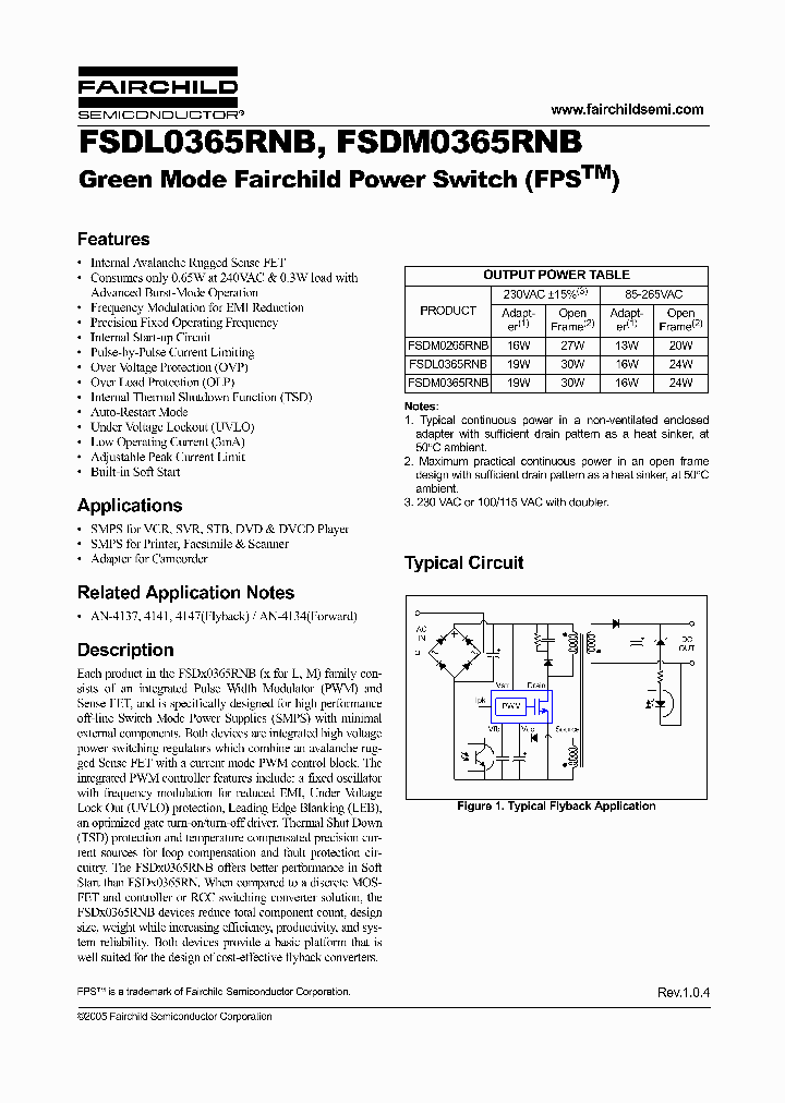 FSDM0365RNB_2866162.PDF Datasheet